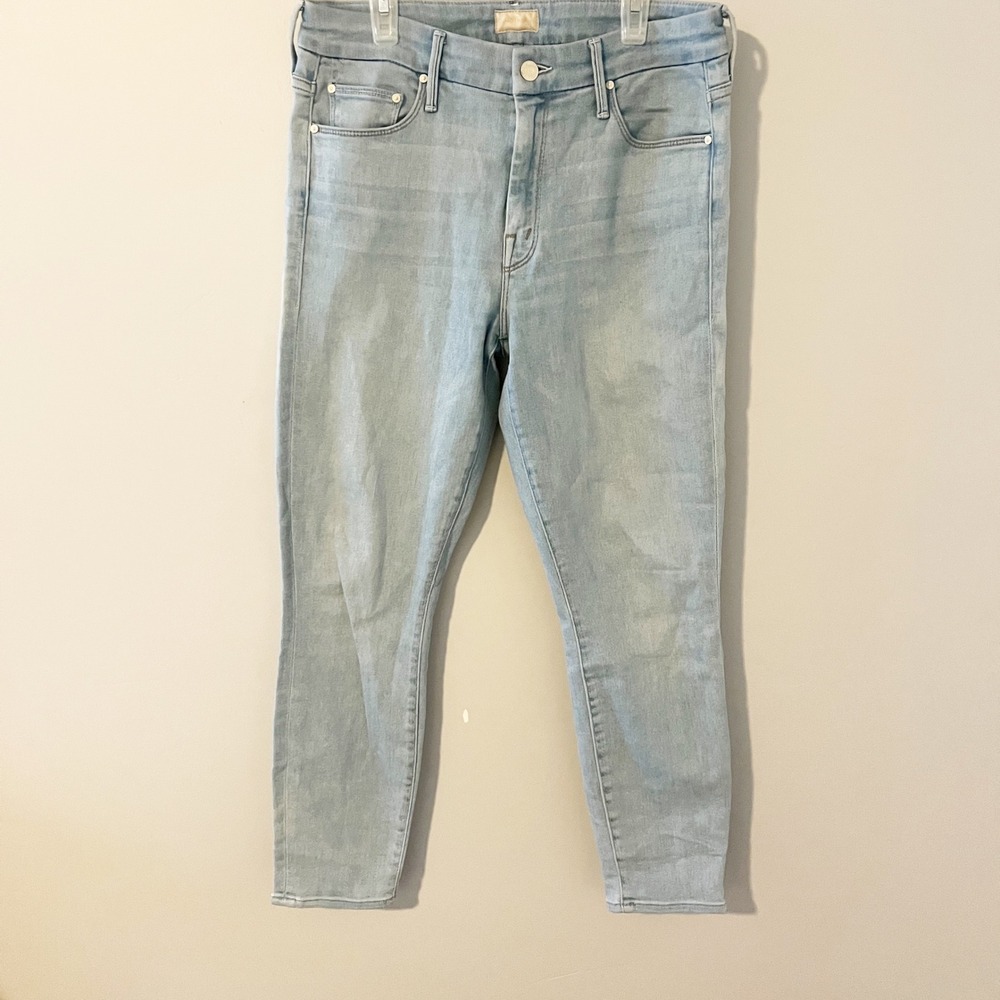 Mother The Looker Crop Swimming Pool Sunday Light Wash Jeans size 29